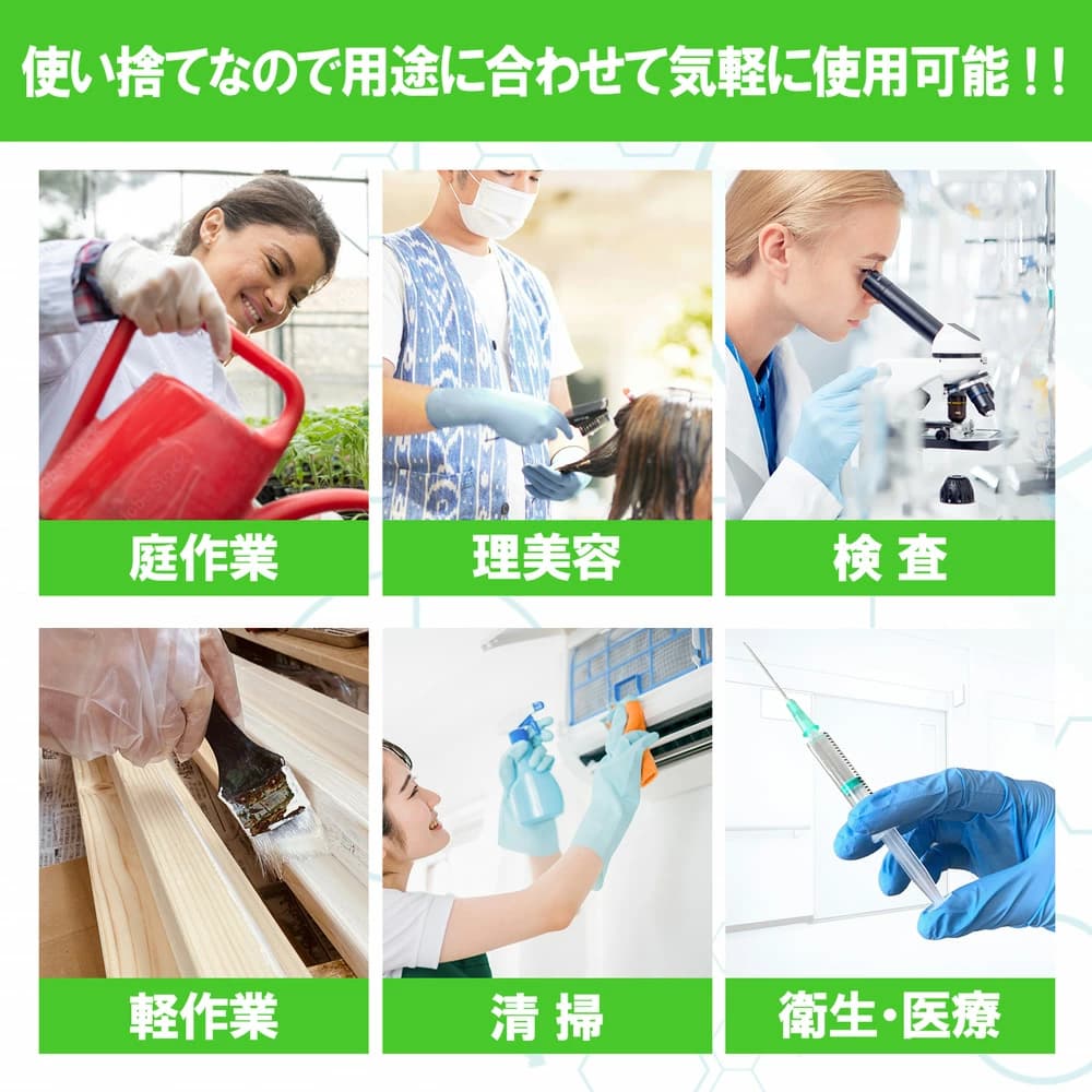 ハイブリッド手袋の利用シーン